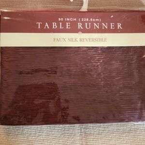 BURGANDY Red Table Runner 90"